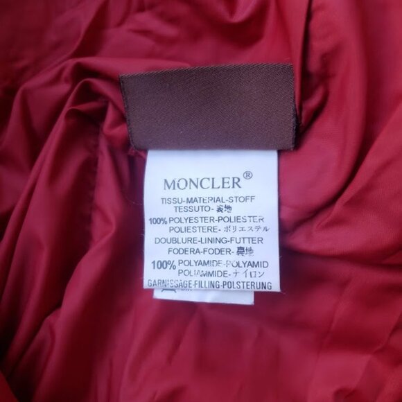 Vintage Moncler Red Square Quilted Puffer Jacket Coat - Picture 9 of 11
